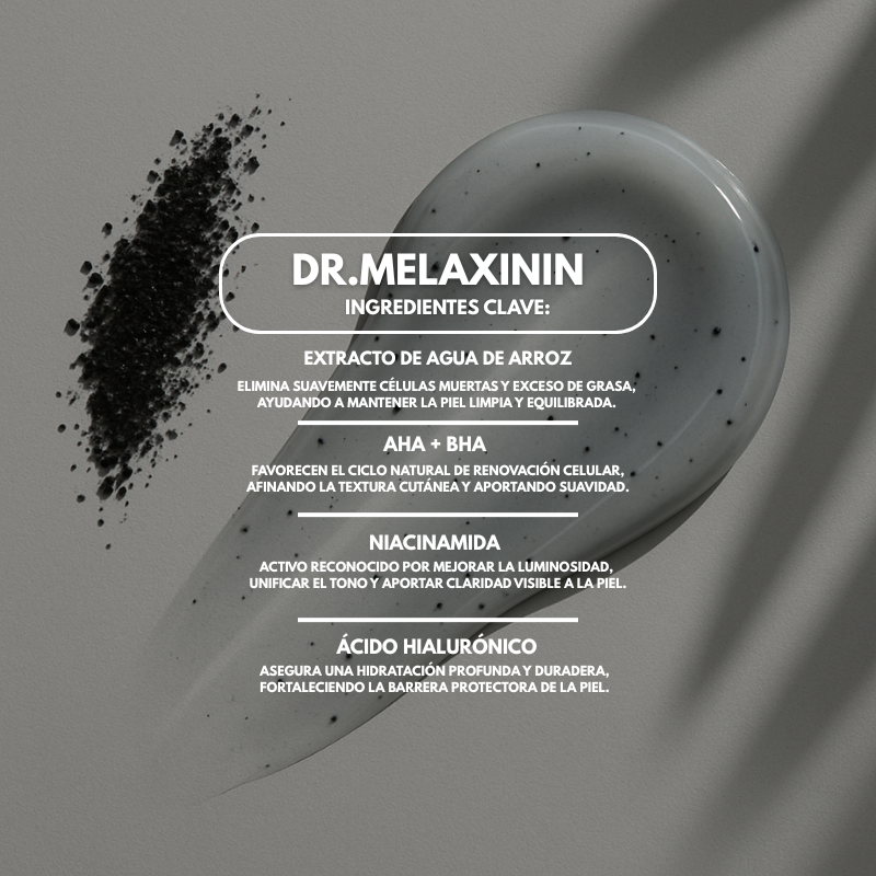 Dr. Melaxinin™ Esencia Exfoliante de Arroz Negro (82 ML) | Piel Renovada, Uniforme y Radiante