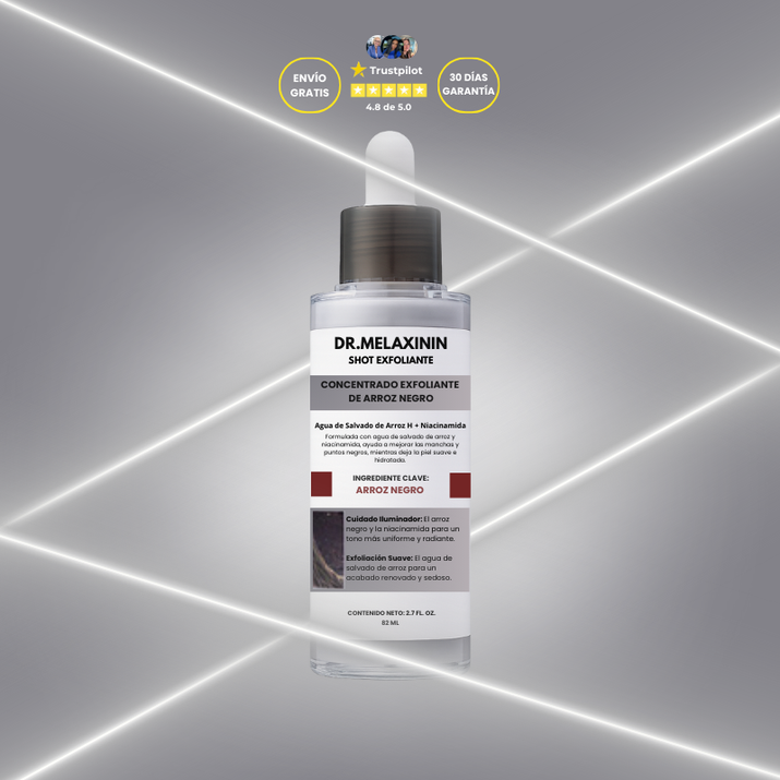 Dr. Melaxinin™ Esencia Exfoliante de Arroz Negro (82 ML) | Piel Renovada, Uniforme y Radiante