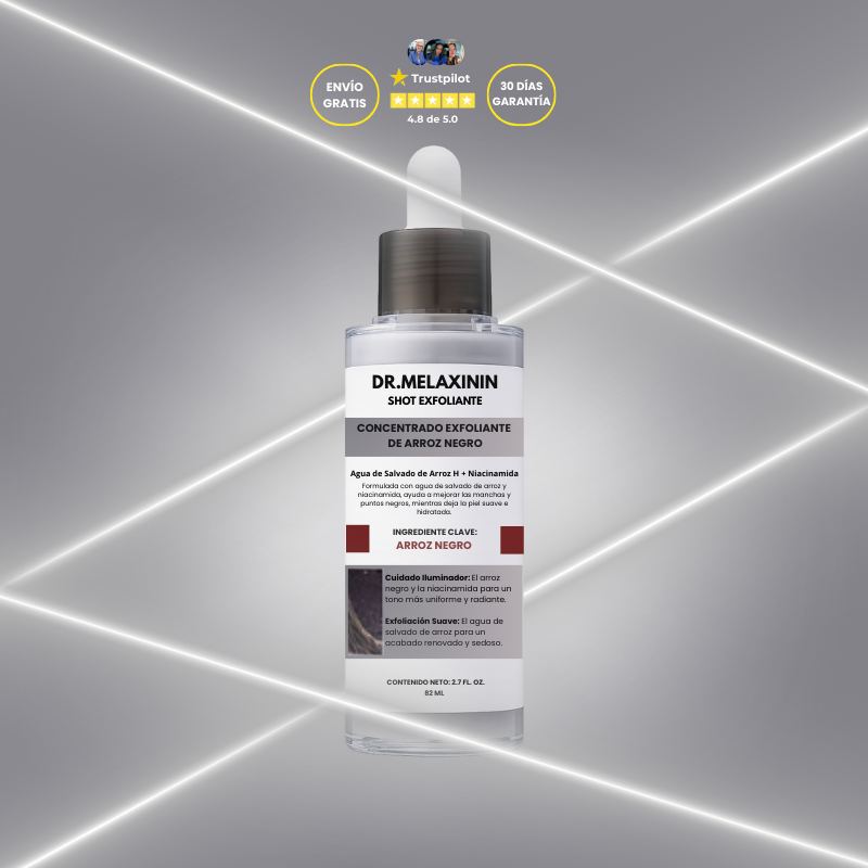 Dr. Melaxinin™ Esencia Exfoliante de Arroz Negro (82 ML) | Piel Renovada, Uniforme y Radiante